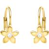 SOFIA MILANI - Orecchini da Donna in Argento 925 - Placcati in Oro e con Pietra Zircone - Orecchino Pendente a Fiore - E2289