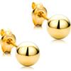 Orovi orecchini donna Oro 18Kt vero - Oro Giallo - Gioielli donna Ipoallergenici - punto luce fatti a mano con elegante scatola portagioie