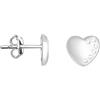 SOFIA MILANI - Orecchini da Donna in Argento 925 - con Pietra Zircone - Orecchino a Perno a Cuore - E1568