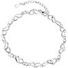 Sofia Milani - Bracciale da Donna in Argento 925 - Ciondolo a Cuore Doppio - B0363