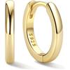 ChicSilver Orecchini a Cerchio Argento 925,10mm Orecchini Donna Oro Dorati