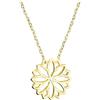 Sofia Milani - Collana da Donna in Argento 925 - Placcata in Oro con Pietra Zircone - Ciondolo a Fiore - N0677