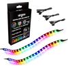 airgoo Striscia LED RGB indirizzabile per PC, 35 x 1 x 0,3 cm, copertura in silicone trasparente, per intestazione argb a 3 pin da 5 V, otto potenti magneti integrati, facile da installare