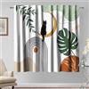 Kzzfqxb 107×160cm Tende moderne oscuranti, Ochre Khaki Sun Moon Leaves Black Cat Beige Arch Bohemian Retro Art Drape 2 Pannelli, decorative per finestre per camera da letto e soggiorno