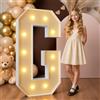Mixifox 120cm Giallo Lettere Luminose Giganti, Lettera G | Decorazioni Compleanno, Decorazioni Festa Nozze Anniversario, Addobbi Compleanno 21 Pcs Accessory Set