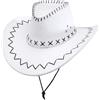 W WIDMANN MILANO Party Fashion - Cappello da cowboy in pelle artificiale, ranger, sceriffo, cowgirl, western, carnevale