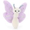 Apricot Lamb Farfalla insetto di peluche per bambini, morbido e carino, per bambine e ragazzi, soffice farfalla viola 19 cm