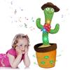 MeHoo Cactus Che Balla e Ripete con Funzione di Controllo Del Volume, Bambola di Peluche Leggera Ripetere ciò Che Si dice Baby Incoraggiare la Parola Giocattoli Regali e Decorazione Della Casa
