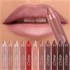 PECOLOVERS Matita labbra opaca in più colori, da utilizzare come matita per labbra e rossetto, facile da applicare con precisione, antiaderente impermeabile a lunga durata