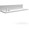Mama Store Mensola Ripiano 70cm a L da Muro, Bianco Artico, 70CM x 22CM x 13CM