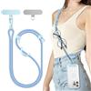 SURPHY Cordino per Cellulare da Polso, Patch Universale*2, Cordino per Telefono in Bicolore Regolabile,Adatto per iPhone/Samsung/Xiaomi/Redmi e Qualsiasi Custodie per Smartphone,Blu Scuro & Azzurro