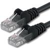 1aTTack.de 7686808 1x 2m Black Cavo di rete Cat6 Cat 6 Ethernet LAN 1000 Mbit/s RJ45