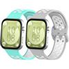 MIJOBS 2 Cinturino Compatibile con Huawei Watch Fit 3/4/5 | Orologio Intelligente Cinturini in Silicone Sportivo Design a due Colori Fori Traspiranti Braccialetto
