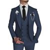 Wangyue Double-Breasted Mens Suits Slim Fit Pantaloni da Smoking, Bordeaux, M Uomo