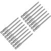 QUARKZMAN 15pz T15 Torx Cacciavite Testa Punta S2 Acciaio magnetici Vite Trapano Percussione Punta 3 Lungo 1/4 Pollici Esagonale Supporto