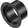 HG Power 75mm Flangia da Parete in Plastica ABS Dritta per Sistemi di Ventilazione, Connettori per Canali, Nero
