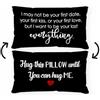 Sufamb Federa per cuscino romantica a lunga distanza, reversibile, decorazione per casa, camera da letto, 30,5 x 50,8 cm, regalo per fidanzato, marito, anniversario, matrimonio, coppia di fidanzamento