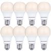 BLAUPUNKT Lampadina LED Blaupunkt Classica A60, lampada LED, attacco a vite E27, 9W, sostituisce da 80W, bianco caldo 2700K, non dimmerabile, 900 lumen, ambienti, interno esterno, 8 pezzi (confezione da 8)