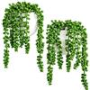 Dahey - Fioriere da parete in ceramica con finte perle per piante artificiali e piante grasse e piante ornamentali da parete, per interni, giardino, ufficio, set di 2