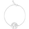 WearTravelers Bracciale Mappamondo Regolabile Unisex - Acciaio Inox | Regolabile - Mappamondo - Gioiello Tema Viaggio - Idea Regalo Viaggiatori - Modello Londra