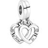 Doyafer Sorelle Cuore Due Pezzi Ciondolo 925 Argento Ciondolo Adatto Donna Collana Braccialetto Gioielli Regalo Di Compleanno Per La Famiglia