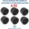 OSCULATI 6 RULLI LATERALI PER CARRELLO 120x75 mm Foro 18,5mm RULLO LATERALE BARCA GOMMONE