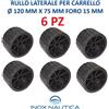 OSCULATI 6 RULLI LATERALI PER CARRELLO 120x75 mm Foro 15 mm RULLO LATERALE BARCA GOMMONE