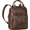 STILORD Zane Premium Zaino per il Tempo Libero da Donna in Pelle Medio-Grande - Ideale Come Zaino da Viaggio Con Porta Trolley - Zaino Vintage in Vera Pelle 12 Pollici Colore:zamora - marrone