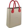 O BAG Chic Borsa Donna OS Marrone Oro Quadrata Tote Doppio Manici Tasca Interna