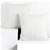 DecoKing Set di 2 federe 40 x 40 * 2 cm, jersey 100% cotone pettinato, chiusura a cerniera Bianco Amber