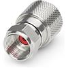 sonero, presa F per cavo satellitare, cavo antenna, cavo coassiale con ⌀ 7,0-7,5 mm, facile da assemblare da solo, cromato, set da 6