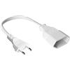 Good Connections Prolunga Euro spina tipo C (dritta) su presa europea (dritta) - Conduttore in rame CU - Sezione cavo: 0,75 mm² - Prolunga cavo di alimentazione P0300-W002 bianco - Nuova versione 0,2