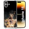 Cokitec Cover rinforzata per Apple Iphone 16 Manga One Piece Ace Nero