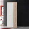 LBSIGN Armadio Multiuso Portascope 2 Ante 5 Vani 70x35x180h Nube Rovere E Bianco