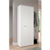 LBSIGN Armadio Scarpiera Multiuso 2 Ante 6 Ripiani 70x35x180h Nube Bianco