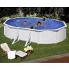 Gre KIT610QGRE GRE PISCINA FUORITERRA 610x375X120 cm IN ACCIAIO BIANCO POMPA FILTRO AQUALOON