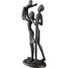 Casablanca modernes Design Casablanca - Scultura decorativa in ferro con scritta in lingua tedescaFelicità della famiglia, in famiglia, mamma, papà, bambino, regalo di nascita, trasloco, colore: marrone, altezza 20 cm