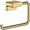 hansgrohe AddStoris - Portarotolo, portarotolo per montaggio a parete, porta carta igienica, fissaggio nascosto, accessori bagno, oro lucido, 41771990