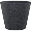 Scheurich Coneo, fioriera in plastica, granito nero, diametro 40 cm, altezza 33,2 cm, 26 l vol.