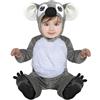 FIESTAS GUIRCA | Costume Koala Bebè (18-24 Mesi) - Cappuccio, Tuta e Piedi - Costumi da Animali per Halloween, Carnevale e Feste in Maschera - Ideale per Bebè Unisex - Grigio e Bianco