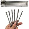 Lynqvor Set di 6 cacciaviti magnetici a croce a punta lunga, Lunghezza 150 mm, Diametro 1/4, in Acciaio S2 di Alta Qualità, Ideale per Cacciaviti Elettrici e Manuali, Trapani e Utensili Pneumatici