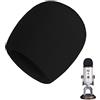 AOBETAK Spugna Filtro Antipop per Microfono,Antivento Schiuma Pop Filter per Microfono a Condensatore Blue Yeti,Yeti Pro,Colore Nero