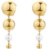 Brosway Orecchini Donna, Orecchini Pendenti in Acciaio e Perle | Collezione PERFECT - BPC61