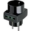 VIMAR RI.00325N Adattatore Multiplo SICURY 250 V, Spina combinata DE e FR, 2 Bpresa P17/11, 1 Presa 16A Standard IT P30