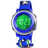 VenSten Orologio digitale sportivo impermeabile per bambini e ragazzi, con LED, per sport e attività all'aria aperta, con allarme luminoso e cronometro, orologio da polso per bambini, Sportivo