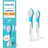 PHILIPS Sonicare for Kids, testine di ricambio originali per i bambini dai 3 anni in su, confezione da 2, HX6032/90, Nuovo, 2 Testine