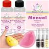 FUNSHOWCASE Kit fai da te con silicone liquido per squishy a forma di frutta, banana, con stampo in silicone e pasta colorata