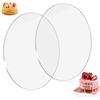 qhklew 2 Pezzi Tavola per Torte in Acrilico, Ø 30 cm Piatto in Acrilico Trasparente Base per Torta Rotonda, Non Adesivo Riutilizzabile per Servire Torte Base, Spessore 2 mm