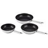 RÖSLE ELEGANCE - Set di 3 padelle in acciaio INOX 18/10, con rivestimento antiaderente Ø 20, 24 e 28 cm, manico in acciaio INOX, adatto a piani cottura a induzione