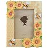 WAIT FLY Cornice portafoto in resina, 10,2 x 15,2 cm, con motivo girasole e ape, per tavolo da tavolo o da parete